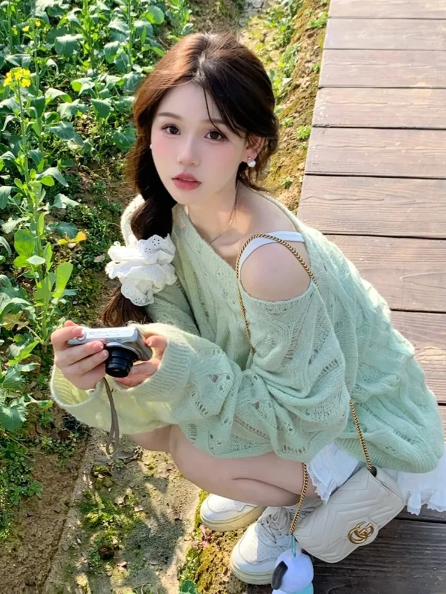 

Свитера Джемперы Пуловеры Женский Европейский Стиль Элегантный Топ Харадзюку Ресторан Ужин Дата Ночь Романтика Женственная Осень