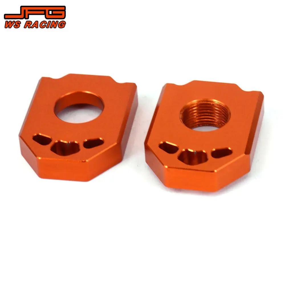 Motorcycle CNC Rear Adjuster Axle Block Chain For KTM SX SXF XC XCF 125 150 200 250 300 350 400 450 2013 2014-2016 Dirt Pit Bike