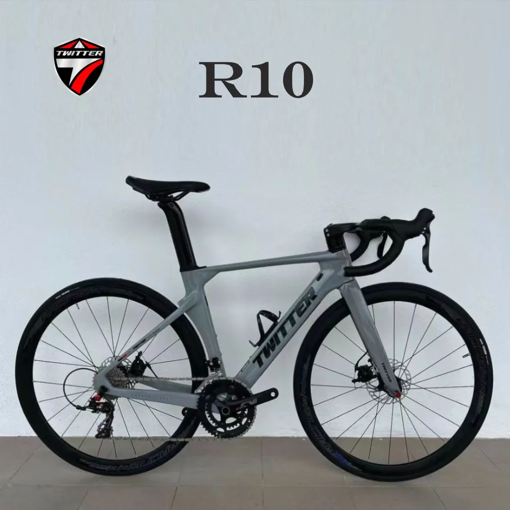 

TWITTERR10 RS-2*12S Full Hidden Inner Routing Oil Disc Brakes Breaking Wind Racing T800 Carbon Fiber Road Bike 700*25C bycicle