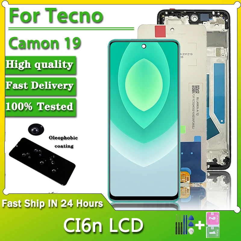

6,8 "Оригинальный ЖК-дисплей для Tecno Camon 19 Camon19 CI6n с рамкой