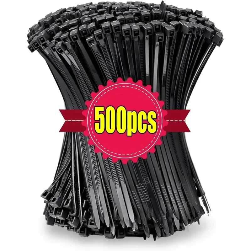 Cable Tie Cable Binder Plastic Ties Outdoor Resistant Zip Ties Multi-Purpose Self-Locking Wraps Management Bundles