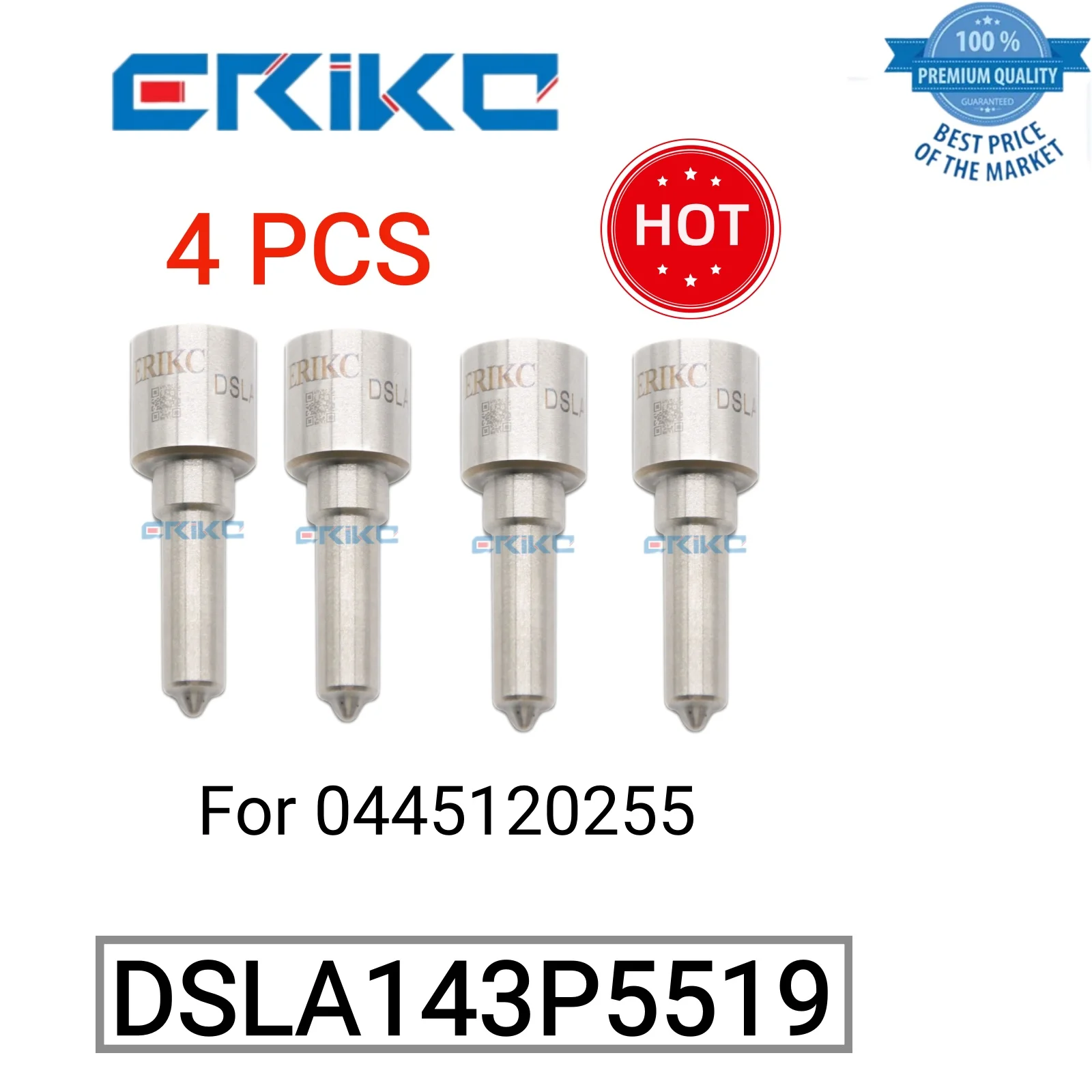 

4 PCS DSLA143P5519 Nozzle Spray DSLA 143 P 5519 Fuel Nozzle DSLA 143P5519 Diesel Nozzle fit for 0445120255