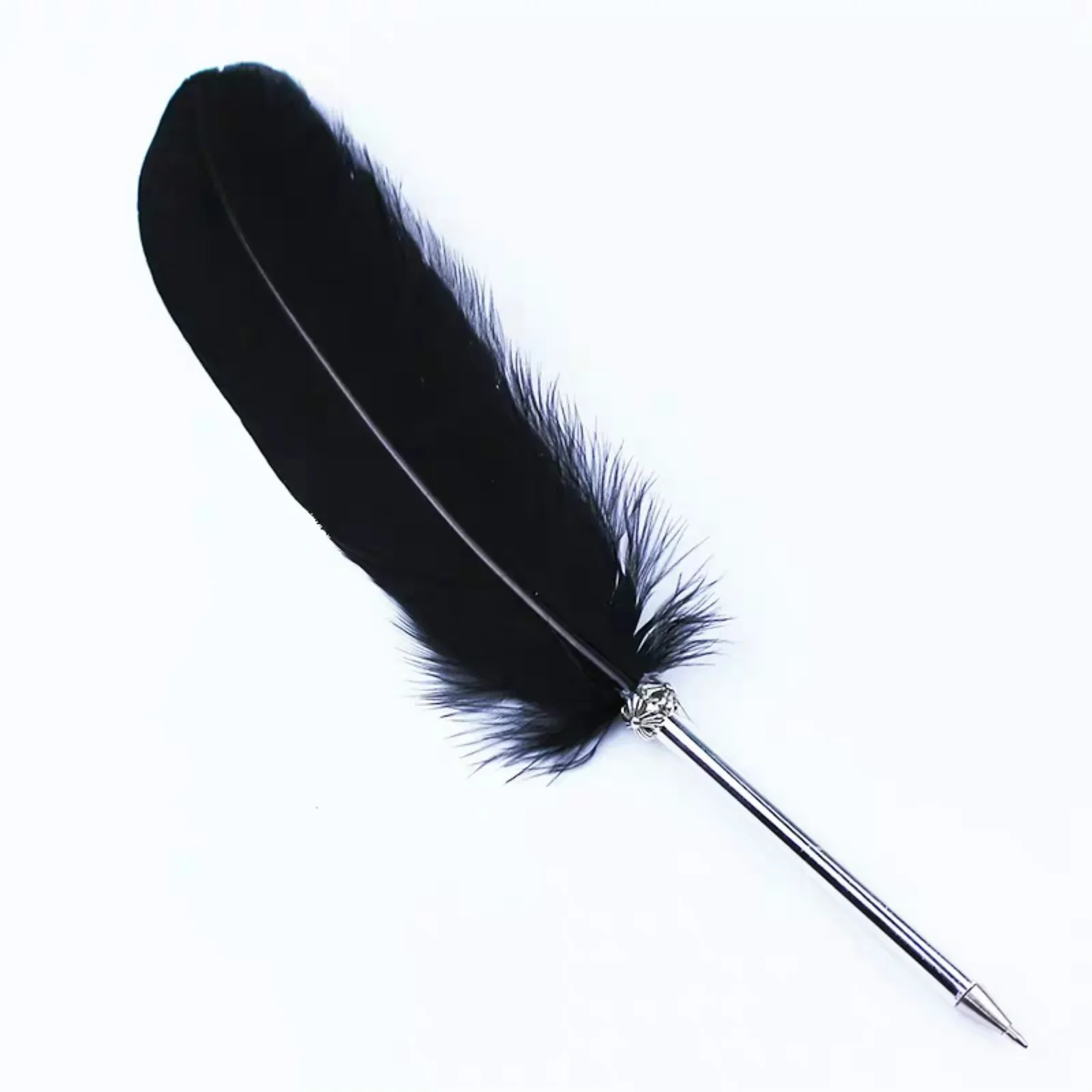 

Шариковая ручка с пером, черные чернила, старинные перьевые стержни с изысканным покрытием, шариковая ручка для знака, свадебный подарок, роскошная