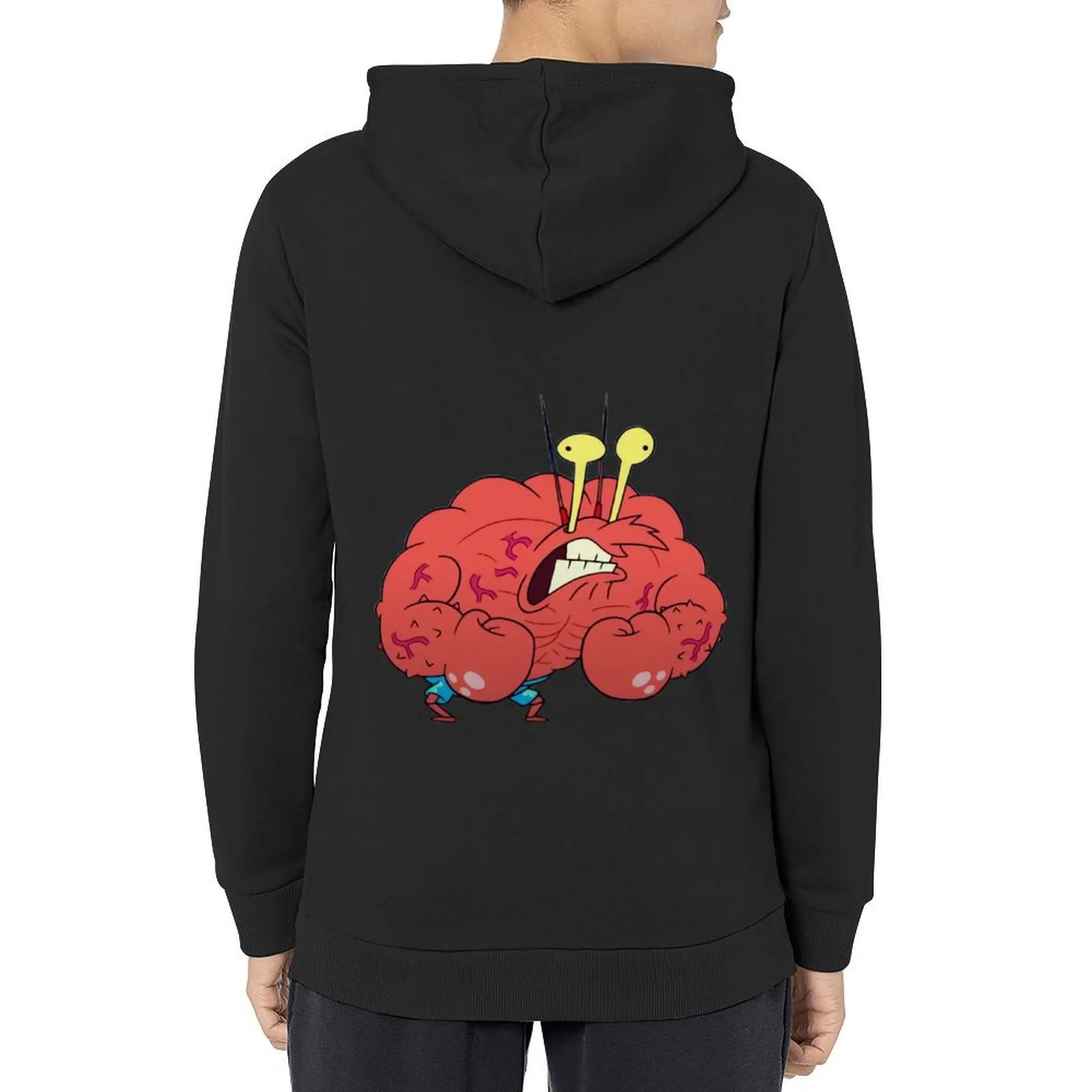 

Larry the Lobster Flexing Sticker Hoodie korean clothes men's clothes men's autumn clothes hooded shirt hoodies for men