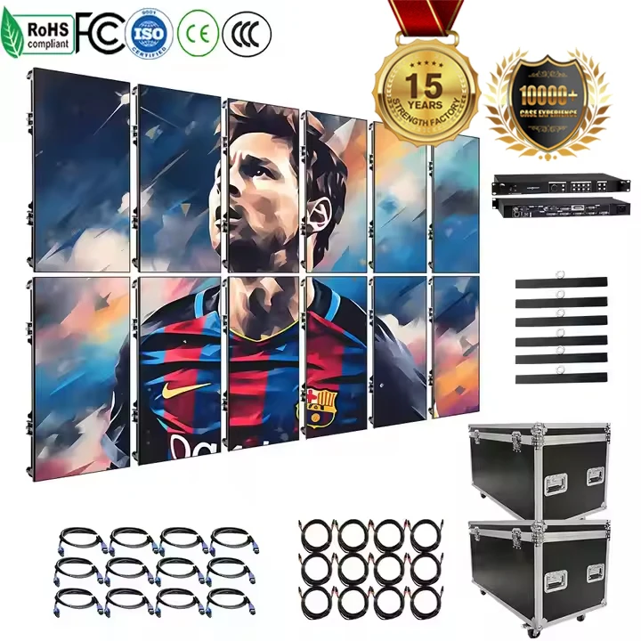 

4m X 3m Complete System P2 P3 P2.6 P2.9 P3.91 Led Display 500mmx500mm Led Panel Backdrop Indoor Outdoor Led Screen