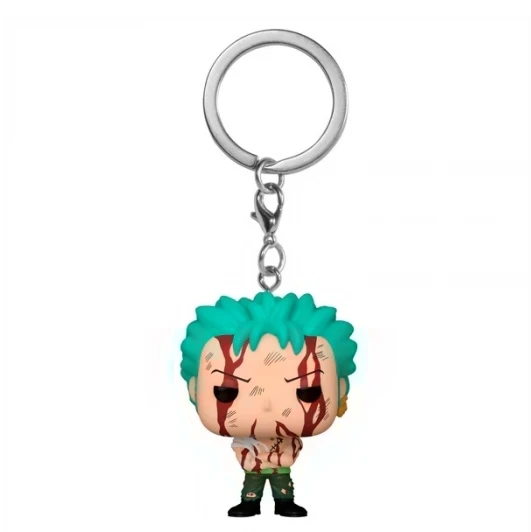 Funko POP Pocket Keychain One Piece Roronoa Zoro Vinyl Dolls Action Figure Model Toys Birthday Gifts