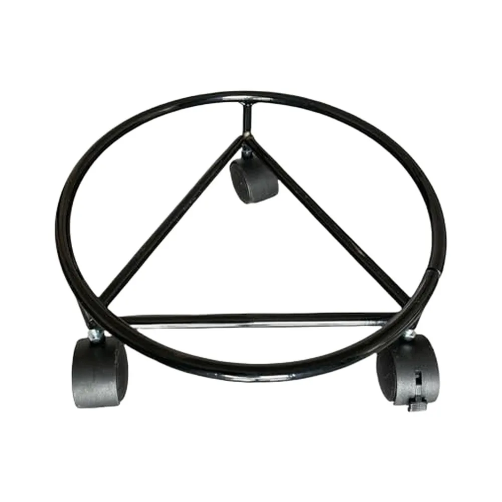 Round Iron Plant Stand With 360 Degree Lockable Caster Wheels For Heavy Flower Pots Indoor Outdoor Garden Movable Plant Caddy