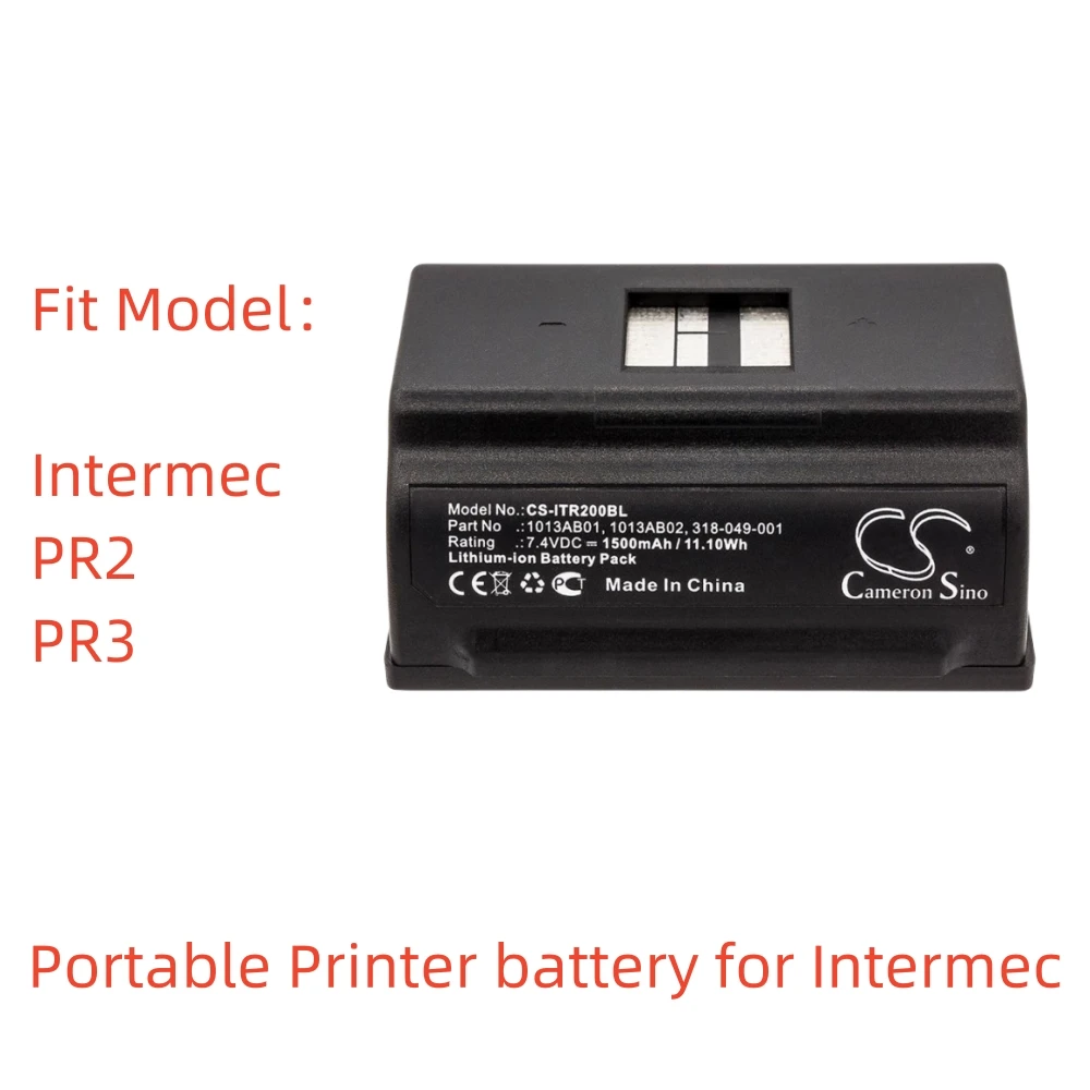 

Li-ion Portable Printer battery for Intermec，7.4v，1500mAh，PR2 PR3