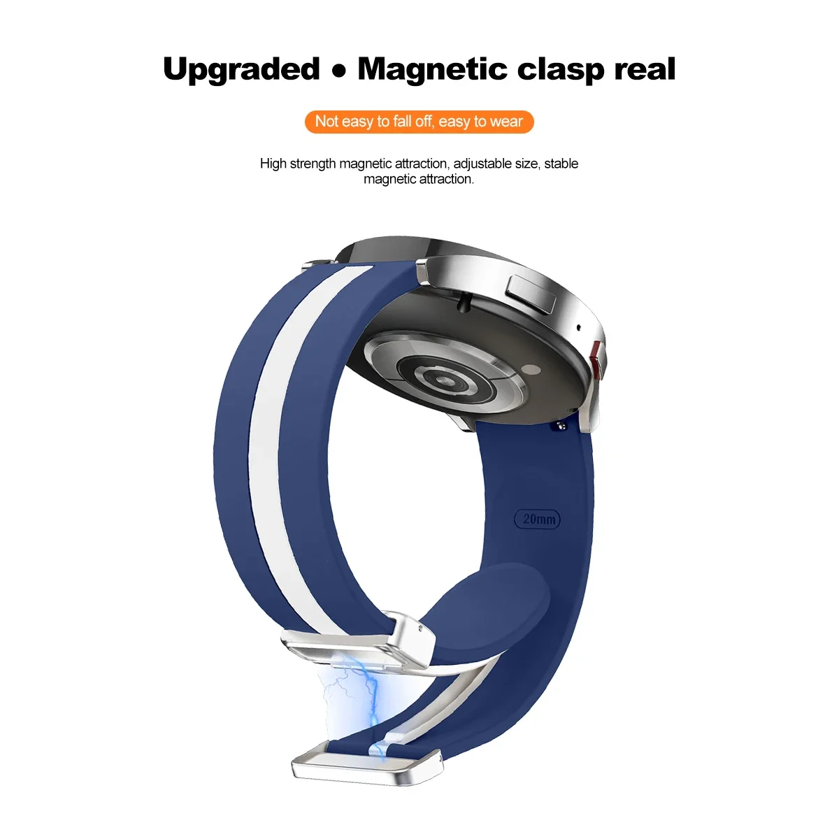 Pulseira Magnética para Relógio Samsung Galaxy, Pulseira de Botão Magnética, Banda Correas Universal, 6, 5, 4, Active 2 Gear, S3, 18mm, 20mm, 22mm, 44mm, 40 milímetros