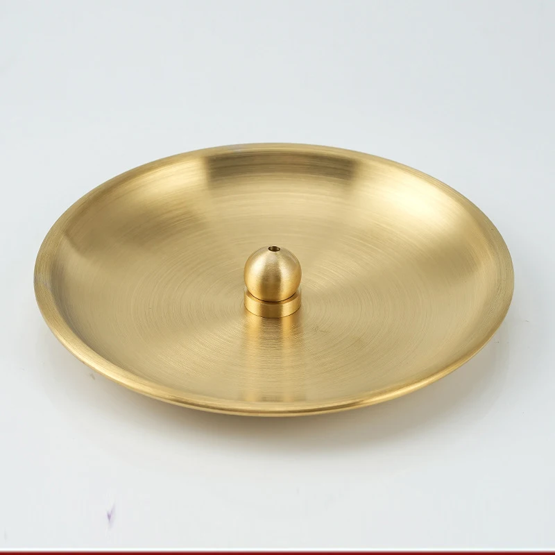 Zen Solid Brass Incense Holder with Adjustable Angle Minimalist Stainless Steel Incense Tray Indoor Decorative Crafts