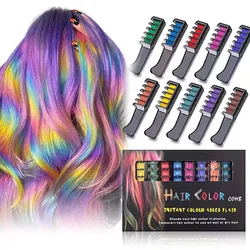 6/10pc Hair Dye Combs Mascara Design Crayons For Hair Coloring Chalk Temporary Dye Pencil Mini Disposable Hair Coloring Products