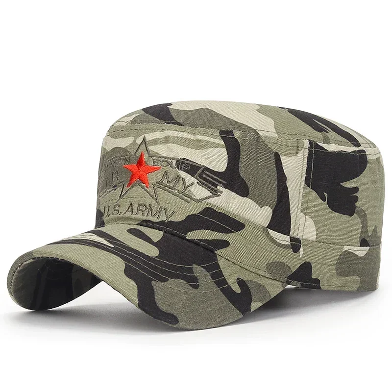 New Fashion Outdoor Sport Snapback Hats Casual Baseball Cap For Men and Women U.S. military soft flat top army cap design