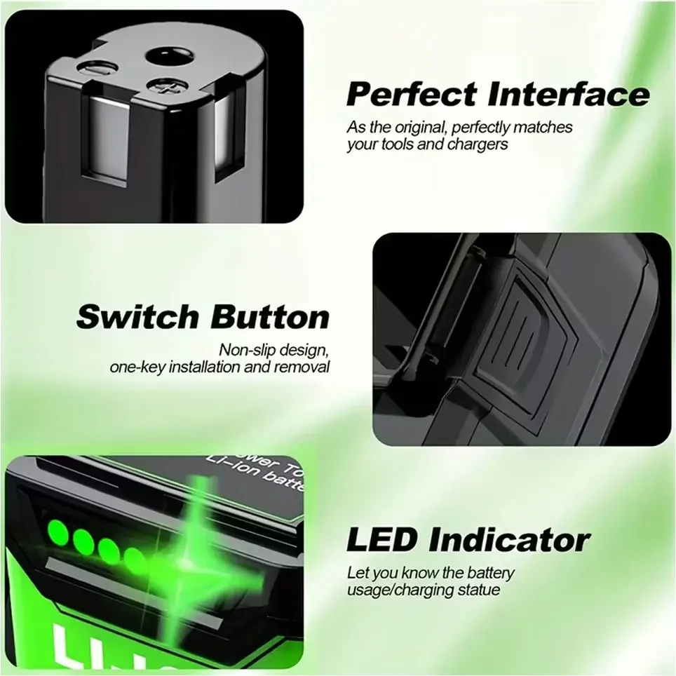 18V Li-Ionen-Ersatzakku für RYOBI Hochleistungs-Lithium-Akku mit geringer Selbstentladung, kompatibel mit P104 P107 P108 P109, geeignet für alle RYOBI 18V Elektrowerkzeuge.