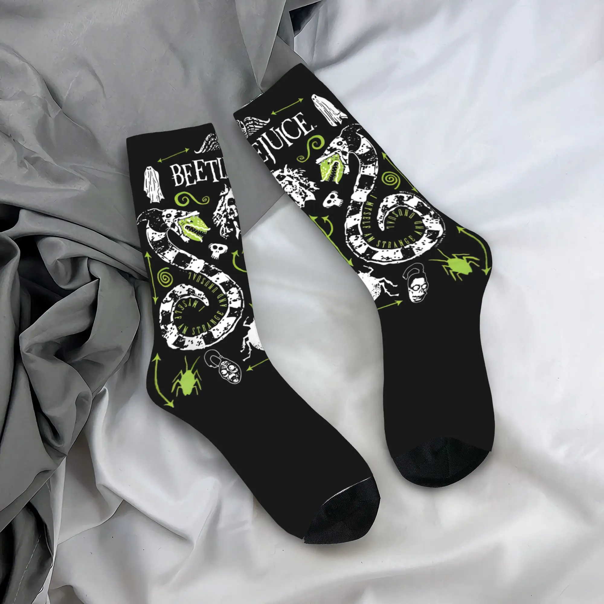 B-beetlejuice calcetines con estampado, accesorios para ropa informal, calcetines con estampado Flexible