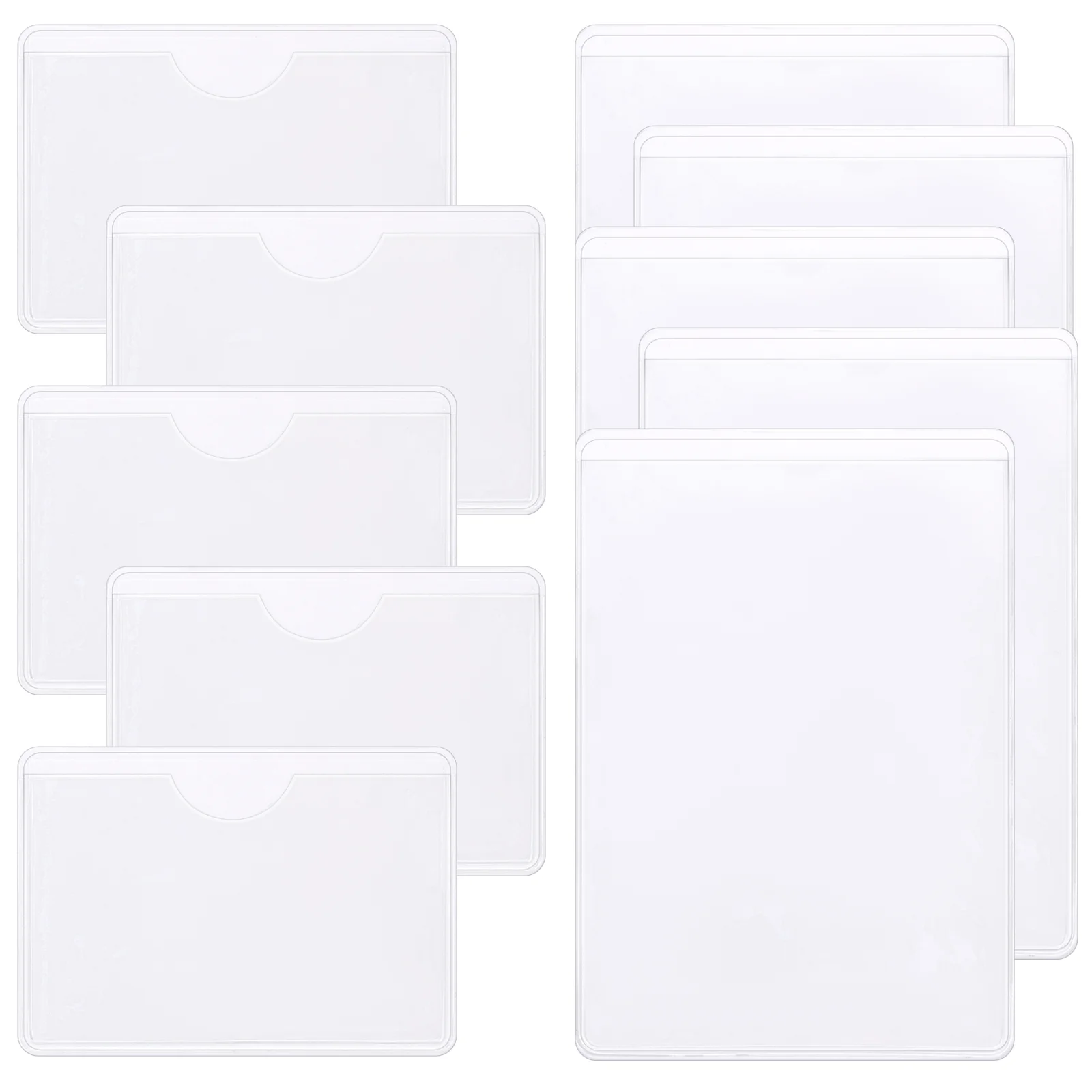 

50 Pcs Self-adhesive Index Card Holder Plastic Pouches Warehouse Supplies Labels Toy Box Business Cards Cover Pvc Holders Bag