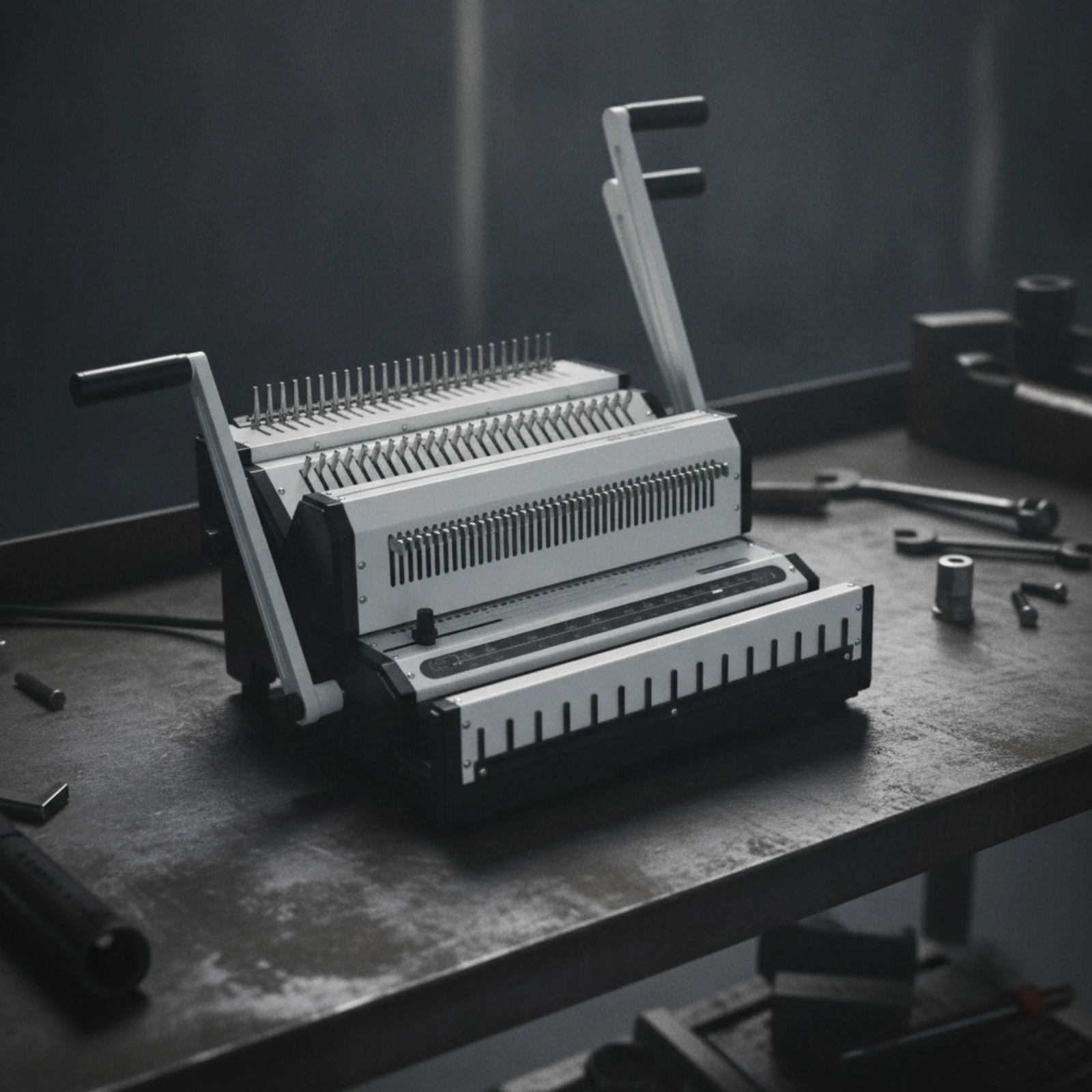 Manual Multifunctional Binding Machine Adjustable Margin 40-Hole Paper Punch Binder Document Punch Binder Nonslip