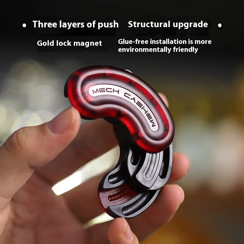 Mechanische Cashewnoten 3.0 Drielaags Push Card EDCEscape Valuta Stress Relief Speelgoed Fidget Spinner Magnetische aantrekkingskracht