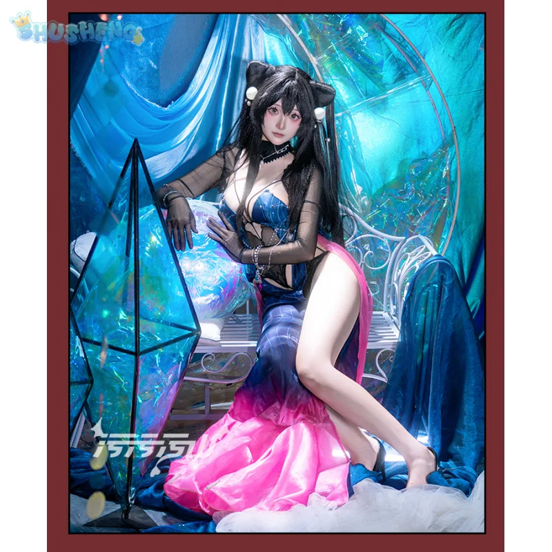 NIKKE: آلهة النصر الصودا ماريان حورية البحر تأثيري حلي مثير المرأة شيونغسام فستان اكسسوارات الدعامة مجموعة زي الهالوين