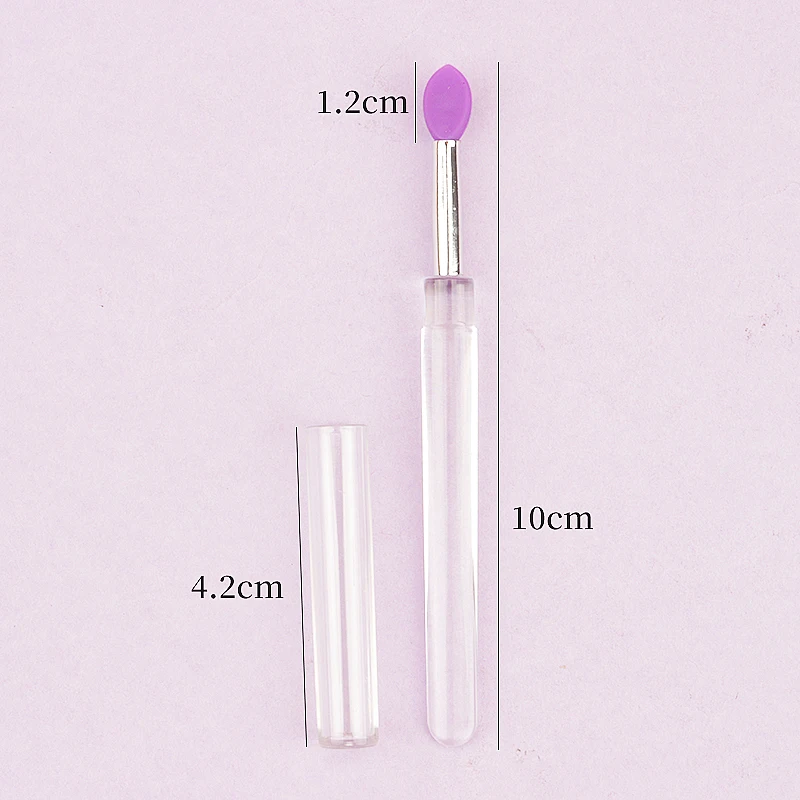 5pc Portable Silicone Lip Brush With Cover Soft Multifunctional Lip Balm Applicator Lipstick Lipgloss Makeup Brushes Beauty Tool