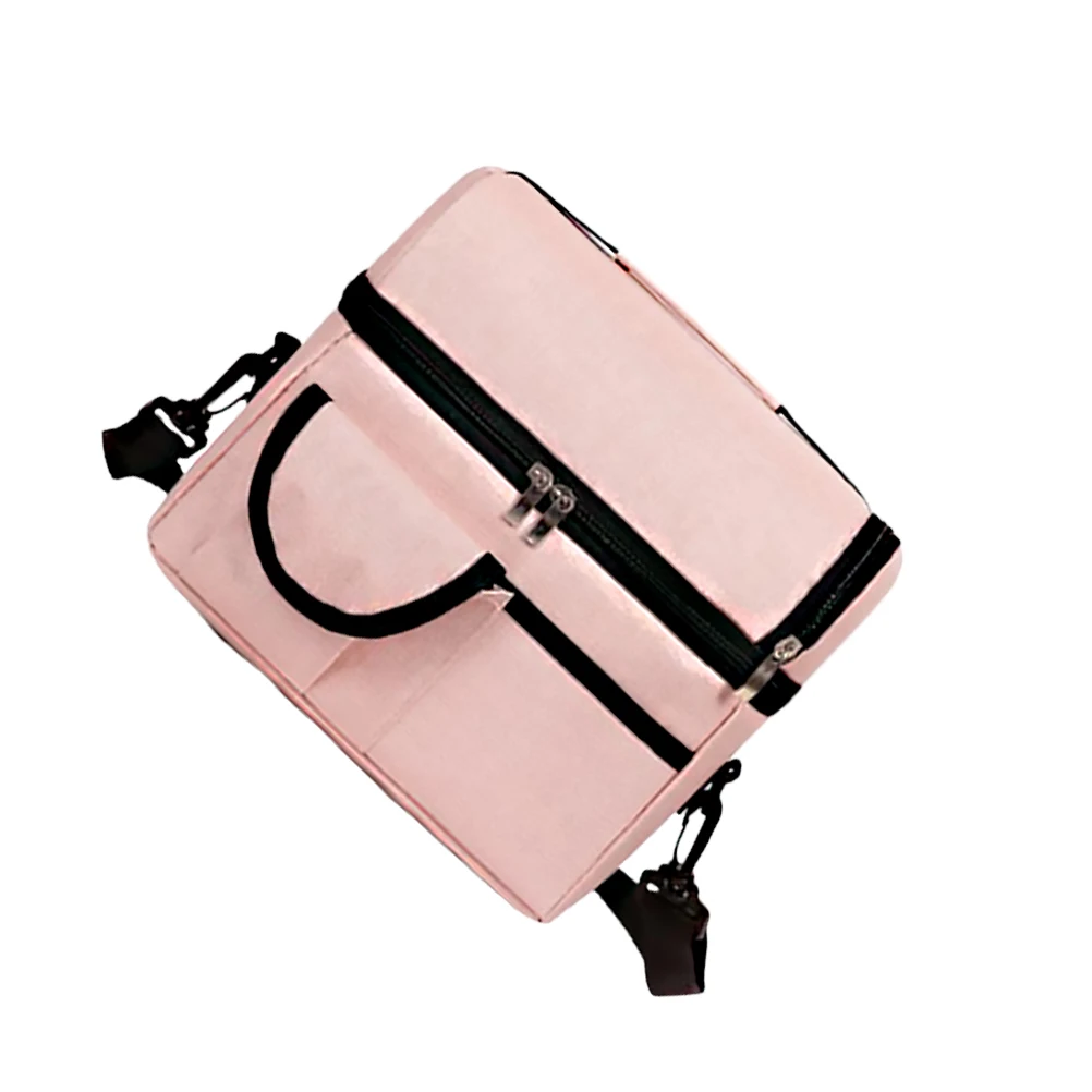 

Double Layer Lunch Tote Bag Insulation Lunch Portable Bento Pouch Bento Storage Bag for Outdoor Picnic (Pink)