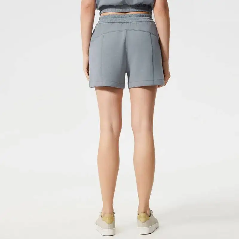 

Новые летние женские S Cloud Touch Yoga с высокой талией, свободные дышащие повседневные спортивные шорты на шнурке