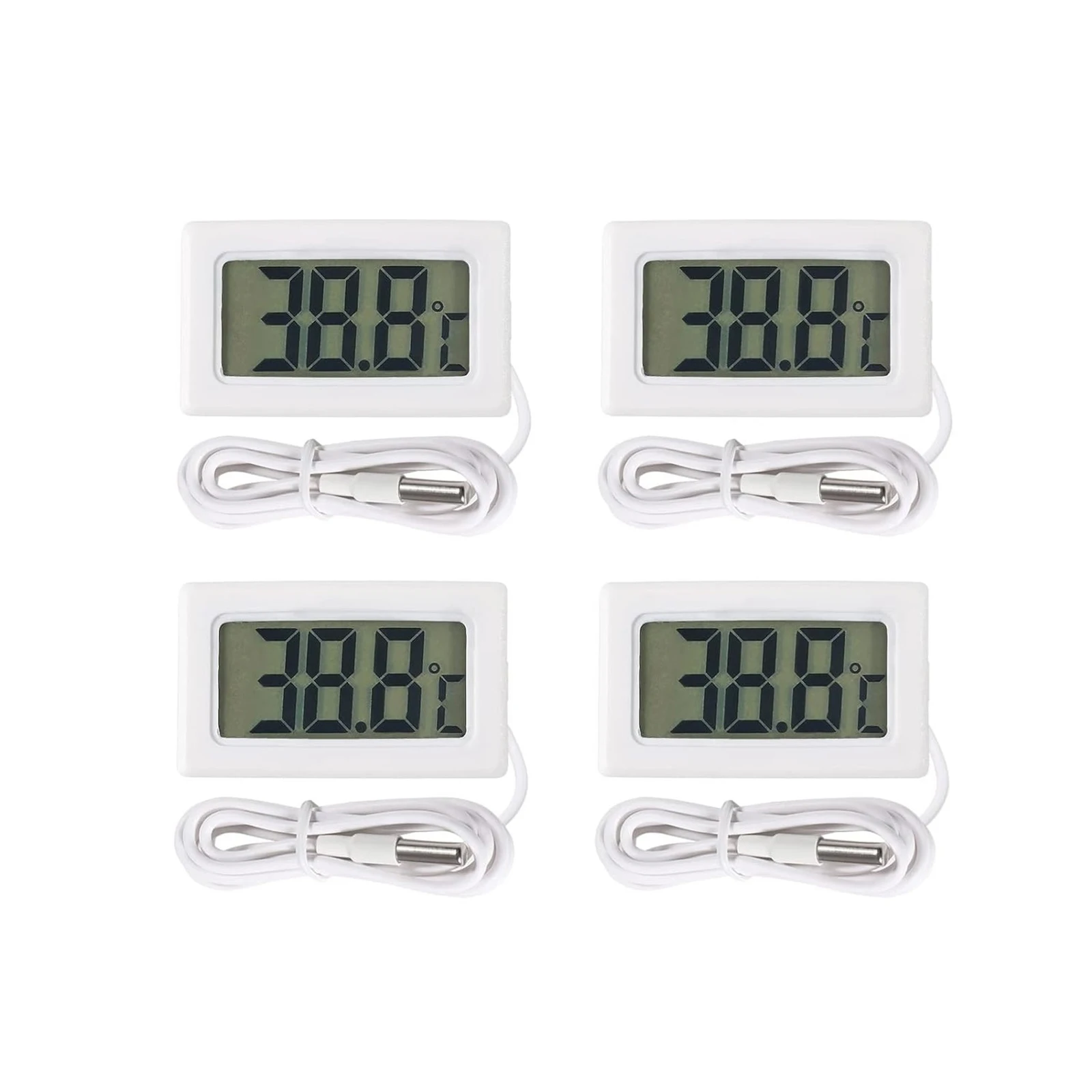 4pcs White Digital LCD Thermometer Temperature Monitor With 1M External Probe Herramientas Penetration Power Tool Sets