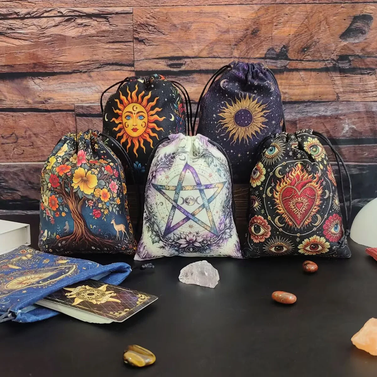 Board Game Holis - Kadife Tarot Kartı Saklama Çantası, Masa