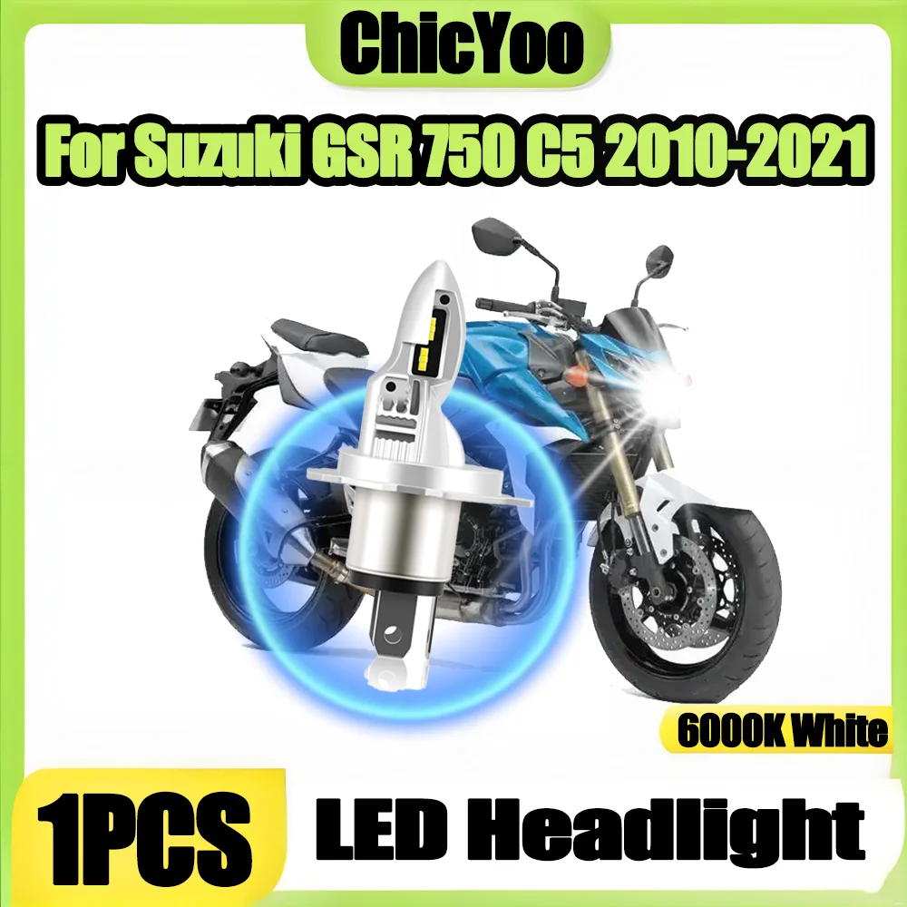 

1PCS H4 LED Headlight Bulb High Power 6000K White Super Bright 10000LM Motorcycle Head Lamp 12V For Suzuki GSR 750 C5 2010-2021