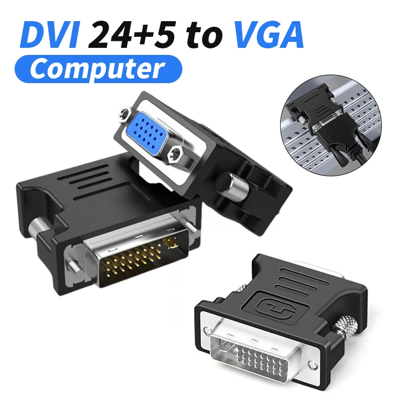 2Pcs DVI24+5 To Vga… - image