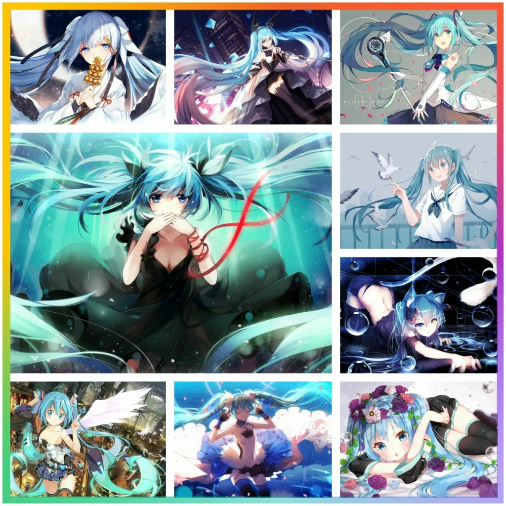 

Хацунэ Мику японская виртуальная певица алмазная живопись набор для вышивки крестом мозаика вышивка домашний декор 5D DIY горный хрусталь искусство Handma