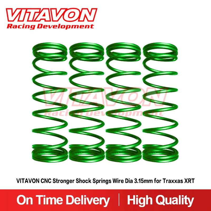 VITAVON CNC Stronger Shock Springs Wire Dia 3.15mm for Traxxas XRT