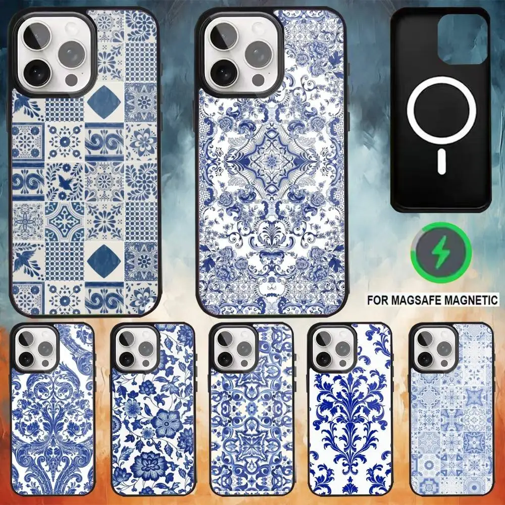 

ceramic glazed tile Phone Case For iPhone 17,16,15,14,13,12,Plus,Pro,Max For Magsafe Magnetic Wireless Charge