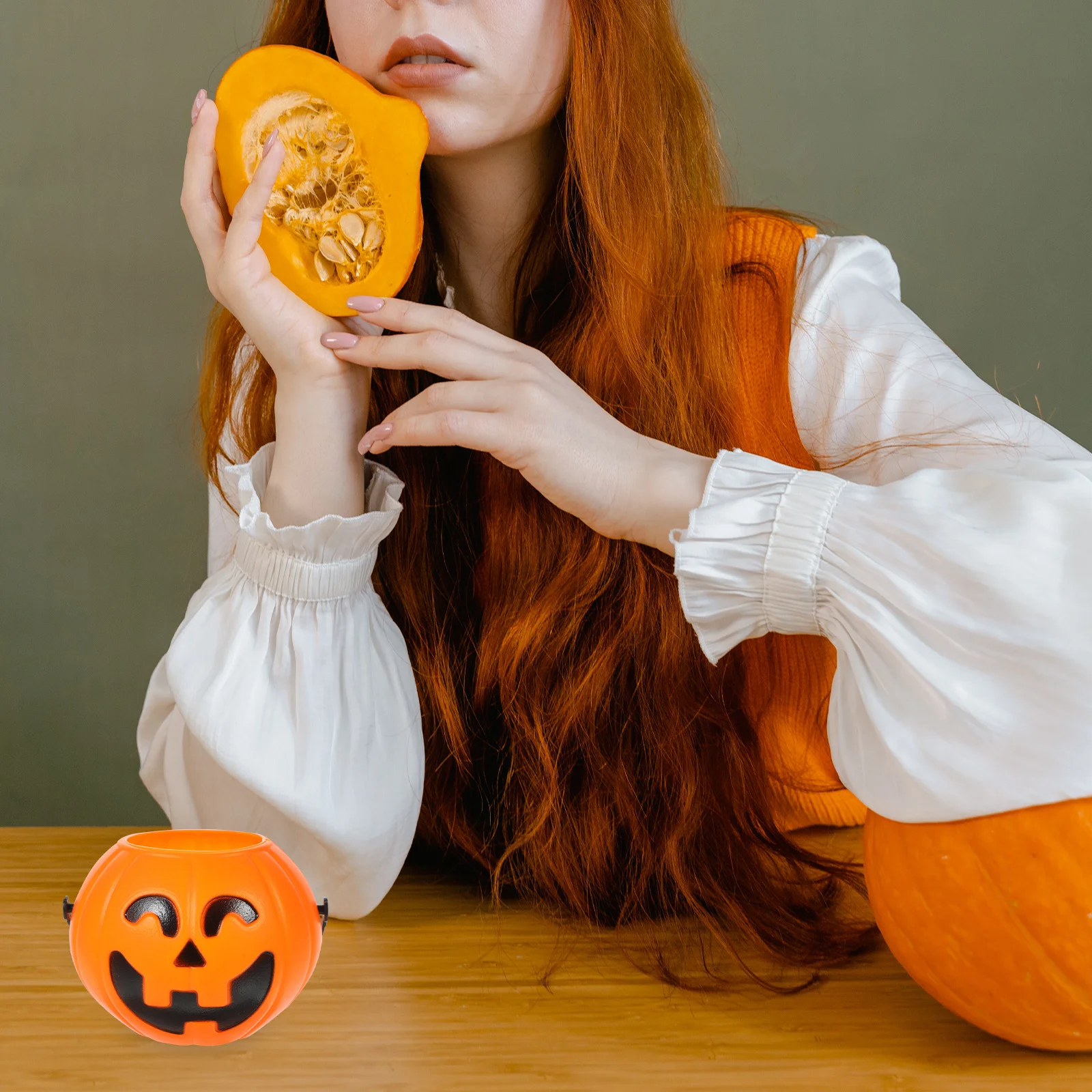 

18 Pcs Bulk Halloween Buckets Trick Treat Pumpkin Small Basket Container Pumpkins for Candy