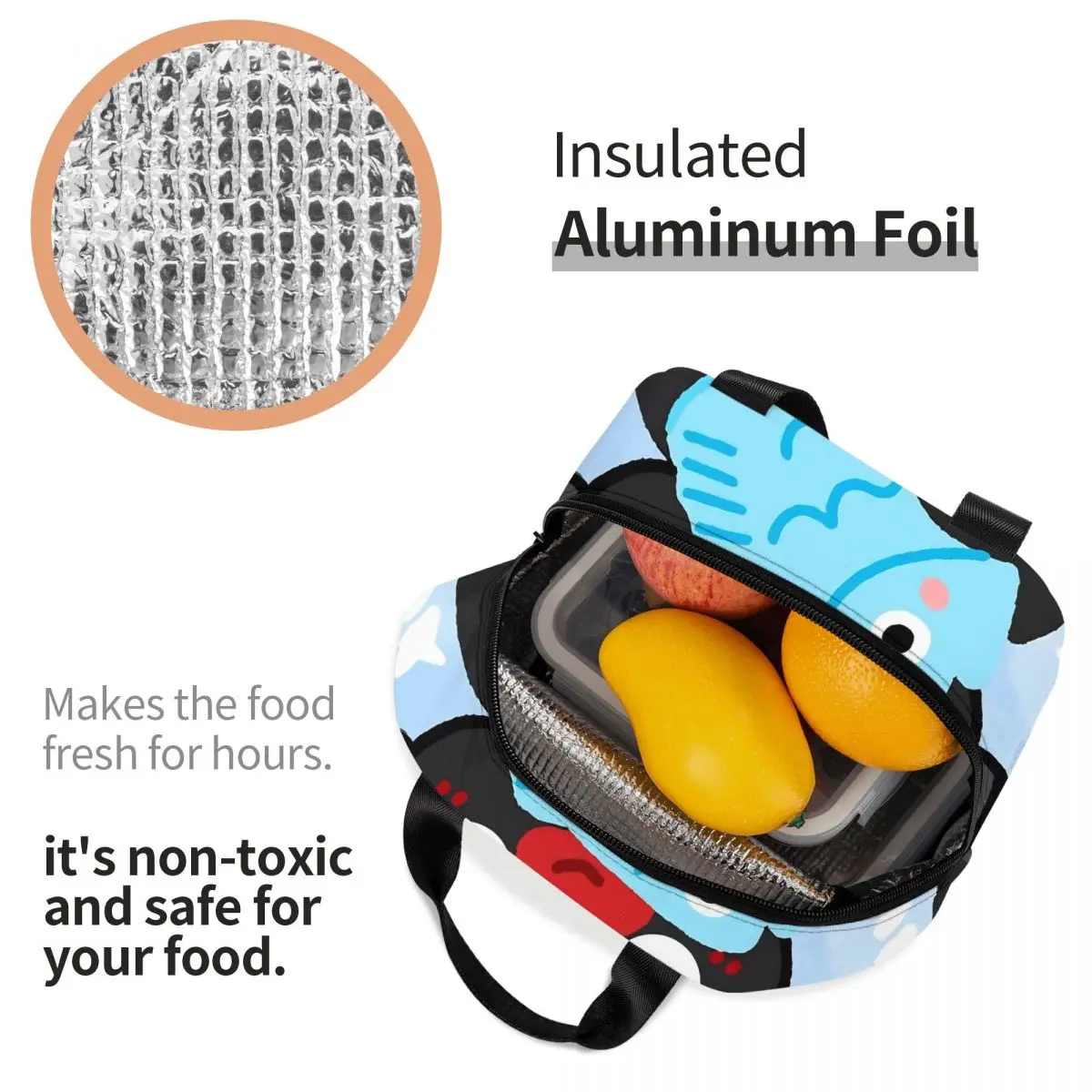 Noot Pingu معزول حقيبة الغداء قدرة عالية البطريق الموسيقى الغداء الحاويات حقيبة للحفاظ على البرودة حمل علب الاغذية كلية نزهة فتاة صبي