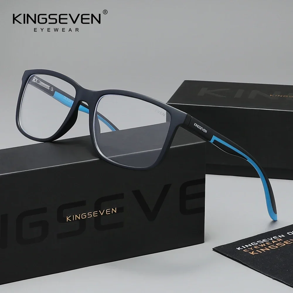 KINGSEVEN Klassische Blaulichtfilter-Brille für Damen und Herren, Schutzbrille für Telefon und Computer, Arbeits- und Lernbrille