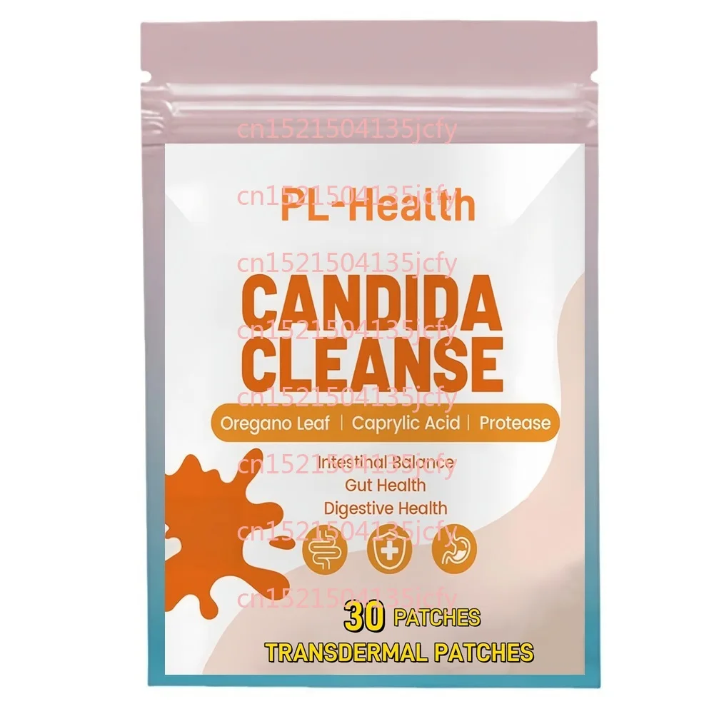 

30 Patches Candida Cleanse Detox Transdermal Patches for Women & Men, Candida Support with Oregano, Caprylic Acid, Probiotics