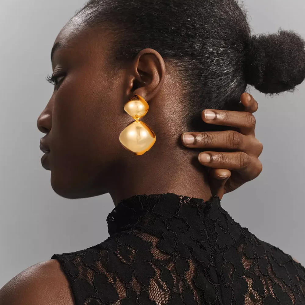 أقراط على شكل قلب على شكل قطرة ماء أقراط بسيطة عبر الحدود مصدر مجوهرات تيممان أقراط على شكل بيضة