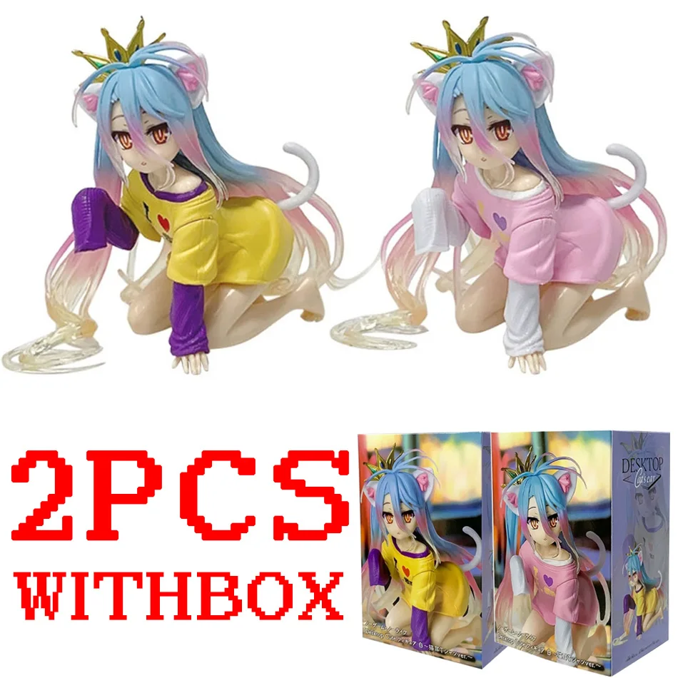 Na Stanie Śliczne Figurki Animacyjne Shiro z NO GAME NO LIFE 10CM Ozdoby Kolekcjonerskie Modele Zabawki Prezenty Prezent na Boże Narodzenie