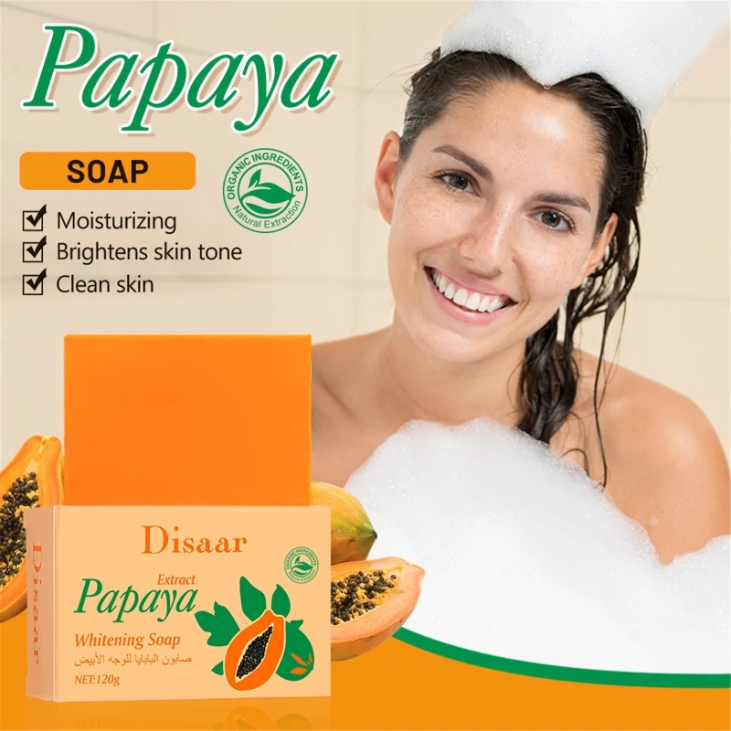 

Papaya Whitening Deep Exfoliator Papaya Brightening Exfoliating Peeling Soap Whitening Exfoliating Deep Cleansing Face Body Hand