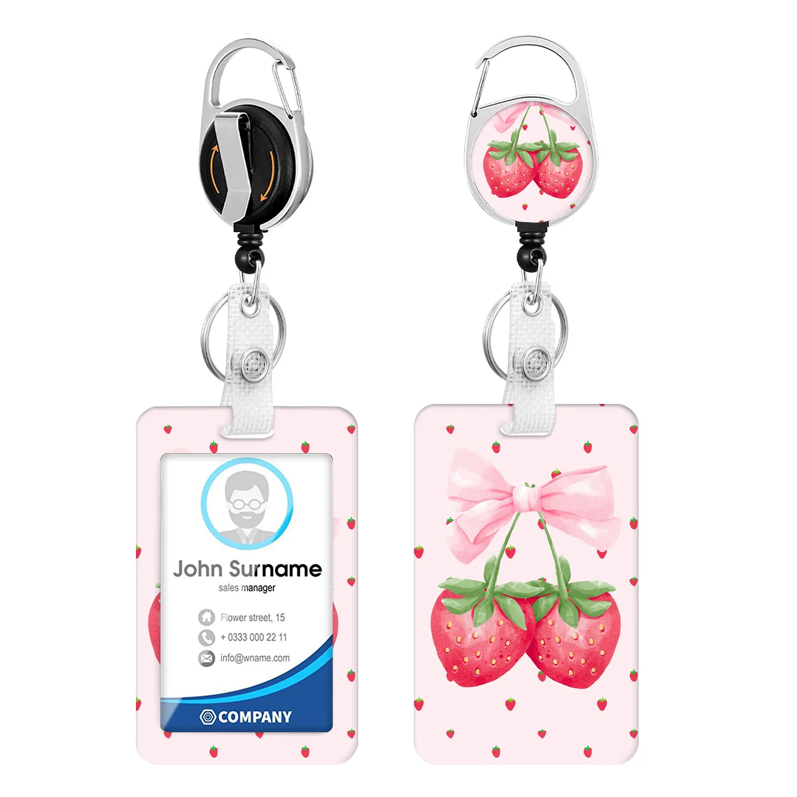 Retractable Badge Clip High Quality Badge Holder Id Badge Holder  For Men Women Backpack