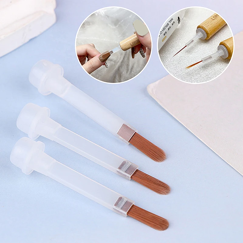 15/40/60 szt./zestaw Pędzel do lakieru do paznokci z podwójną końcówką, wymienne główki, pędzel do paznokci, aplikatory do płynów, narzędzia do manicure