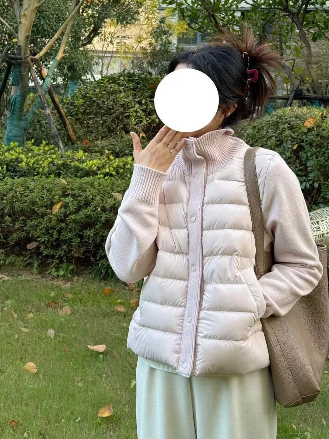 

Korean Style Knitted Stand Collar Patchwork Thickened Cotton Jacket Women's Winter New Fashion Anti-aging High Quality Outerwear