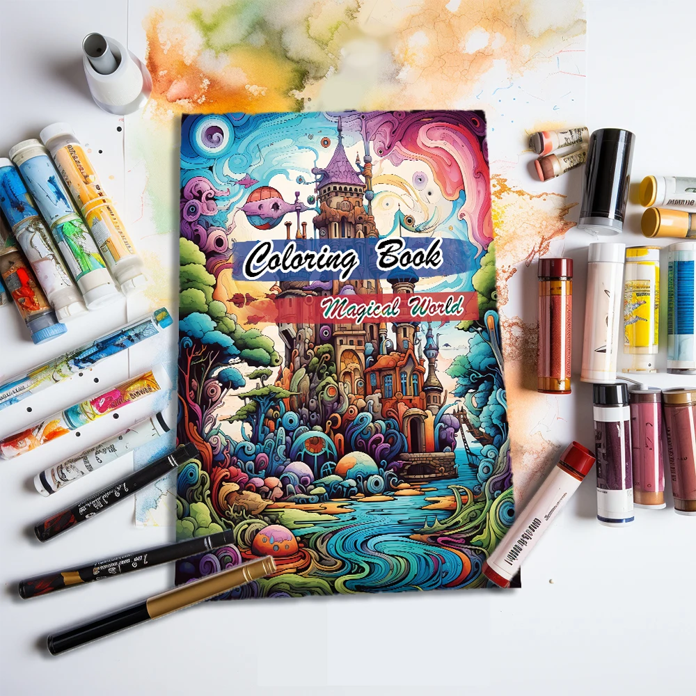 1pc,Adult Coloring Book,Teenagers Coloring Book,25 Different Patterns,100gsm Thick Paper,Stress Relief,Birthday Gift