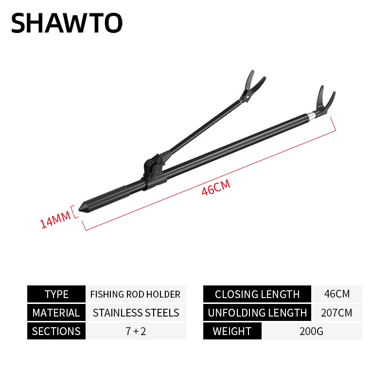 Shawto Aluminum Alloy Fishing Rod Holder Bracket 360 Rotatable Multi-Directional Free Adjustment Ground Insertion Tackle Tool - AliExpress 18 Shawto Aluminum Alloy Fishing Rod Holder Bracket 360 Rotatable Multi-Directional Free Adjustment Ground Insertion Tackle Tool - AliExpress 18