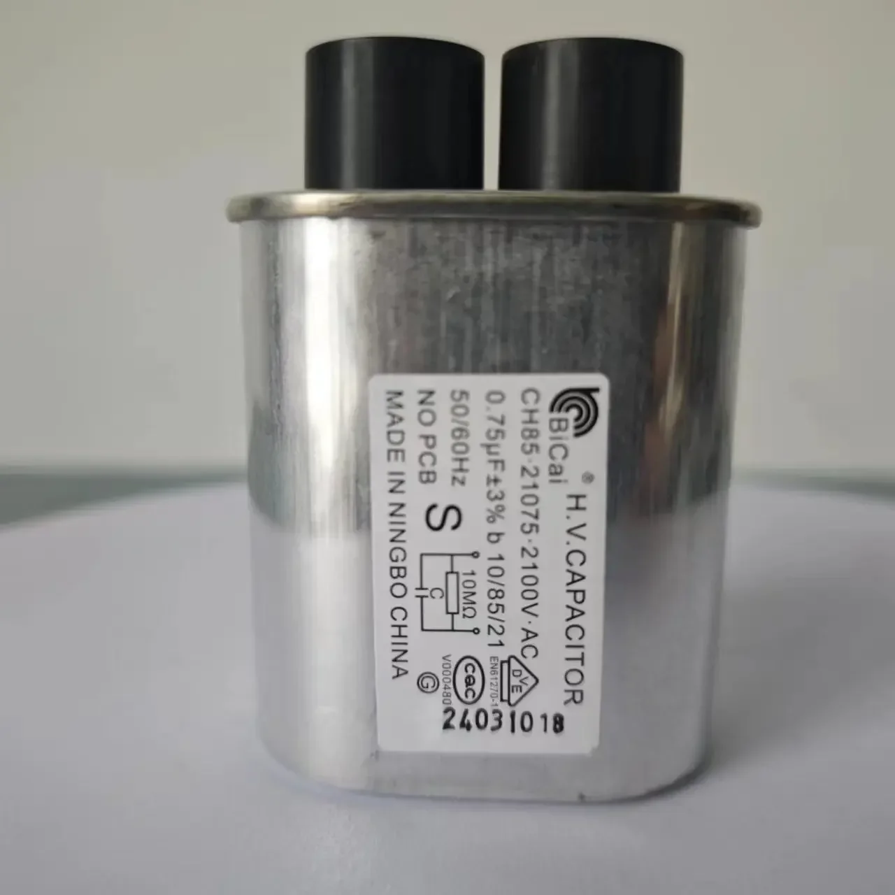 2100V.AC 0.75uF 50/60Hz CH85.21075 High Voltage HV CAPACITOR   Microwave Oven Replacement Parts