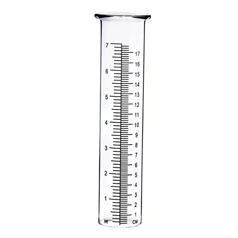 2Pcs Plastic Rain Gauge Replacement Tube With 7 Inch Capacity Rain Water Gauge For Garden Yard Outdoor Easy Install Easy To Use