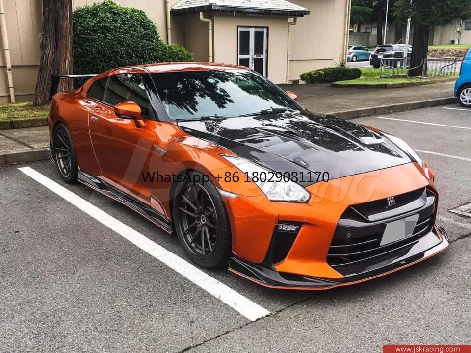 TOP SECRET STYLE CARBON FIBER SIDE SKIRTS FOR 2008-2019 NISSAN GTR R35