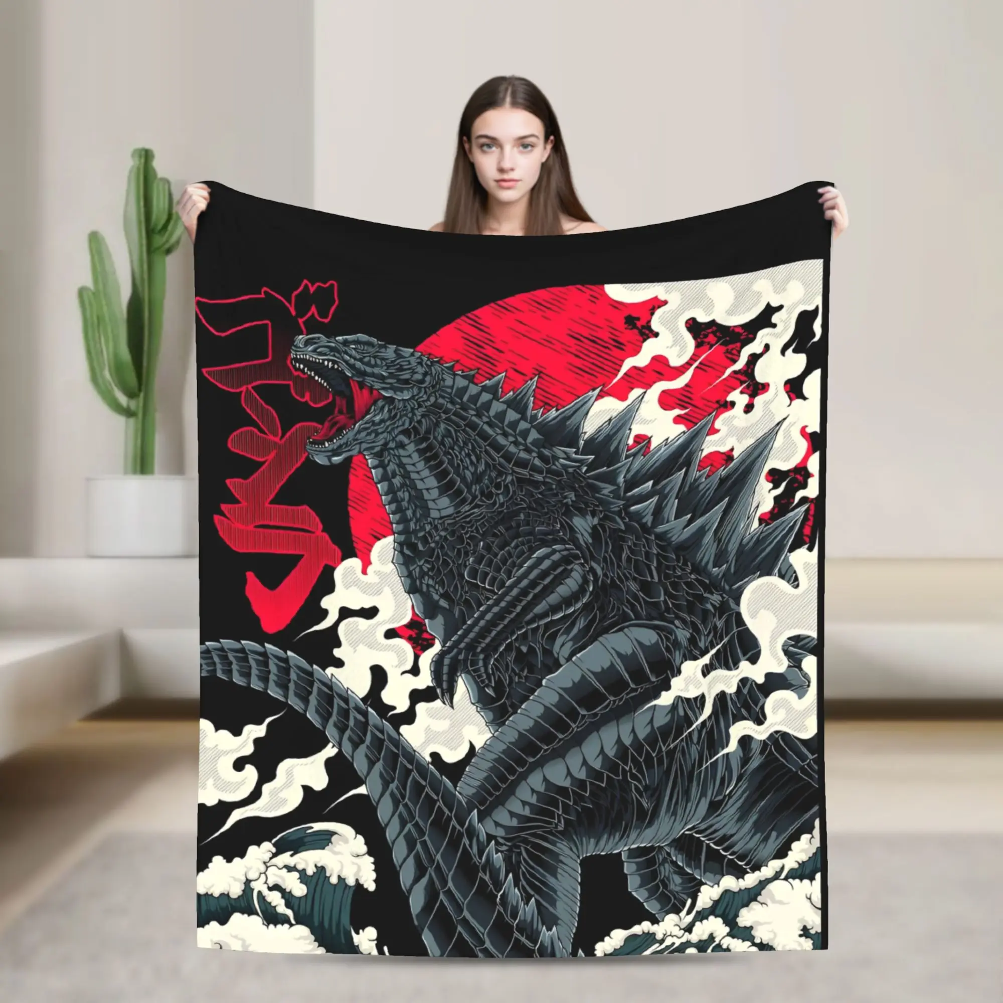 Movie Minus One Vintage Blankets Godzillaed Fleece Throw Blankets Summer Air Conditioning Portable Lightweight Bedspreads,