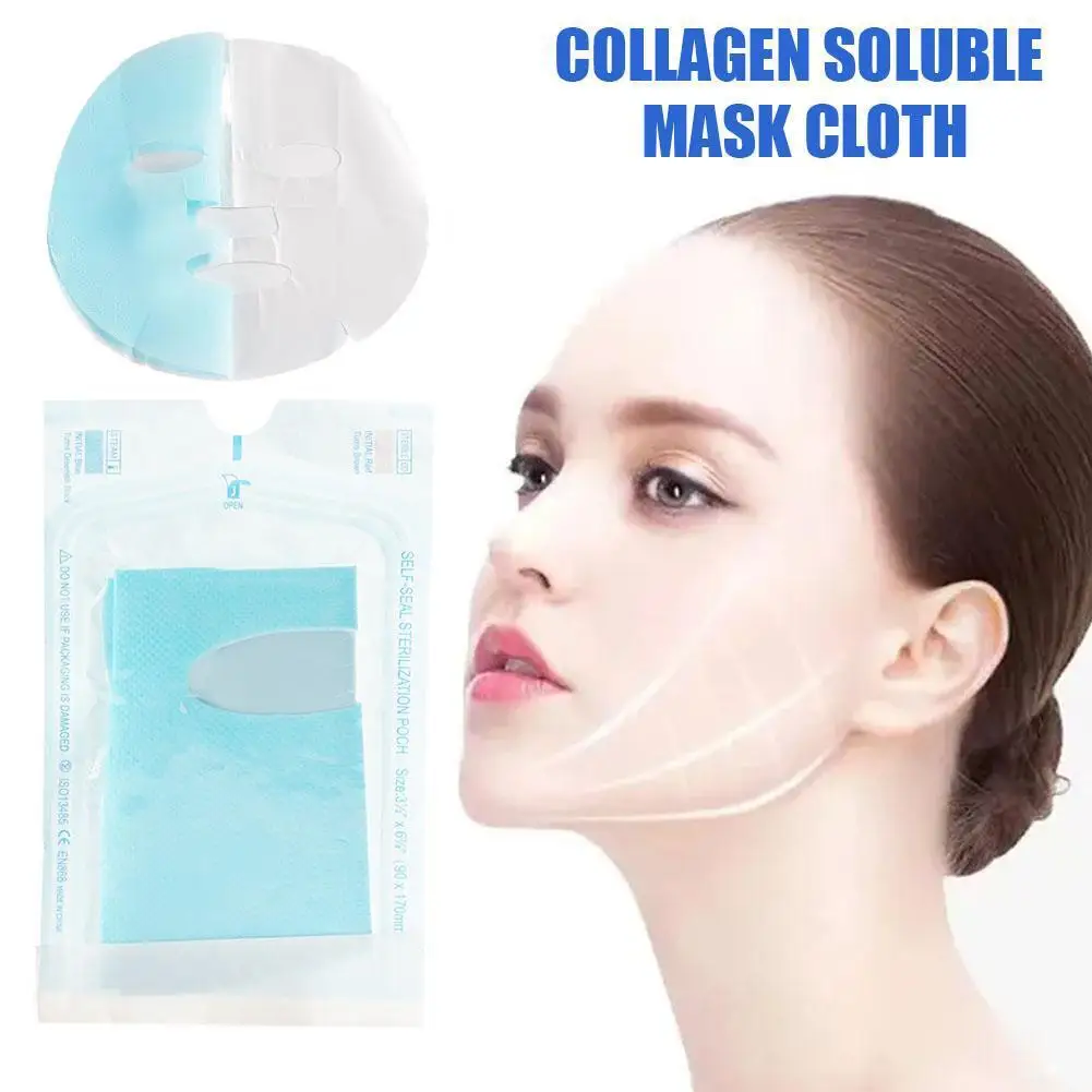 Ultra-Thin Nano Collagen Soluble Mask Cloth Portable Travel Non-woven Face Mask Skin Care Cotton Wrapped Masks Paper