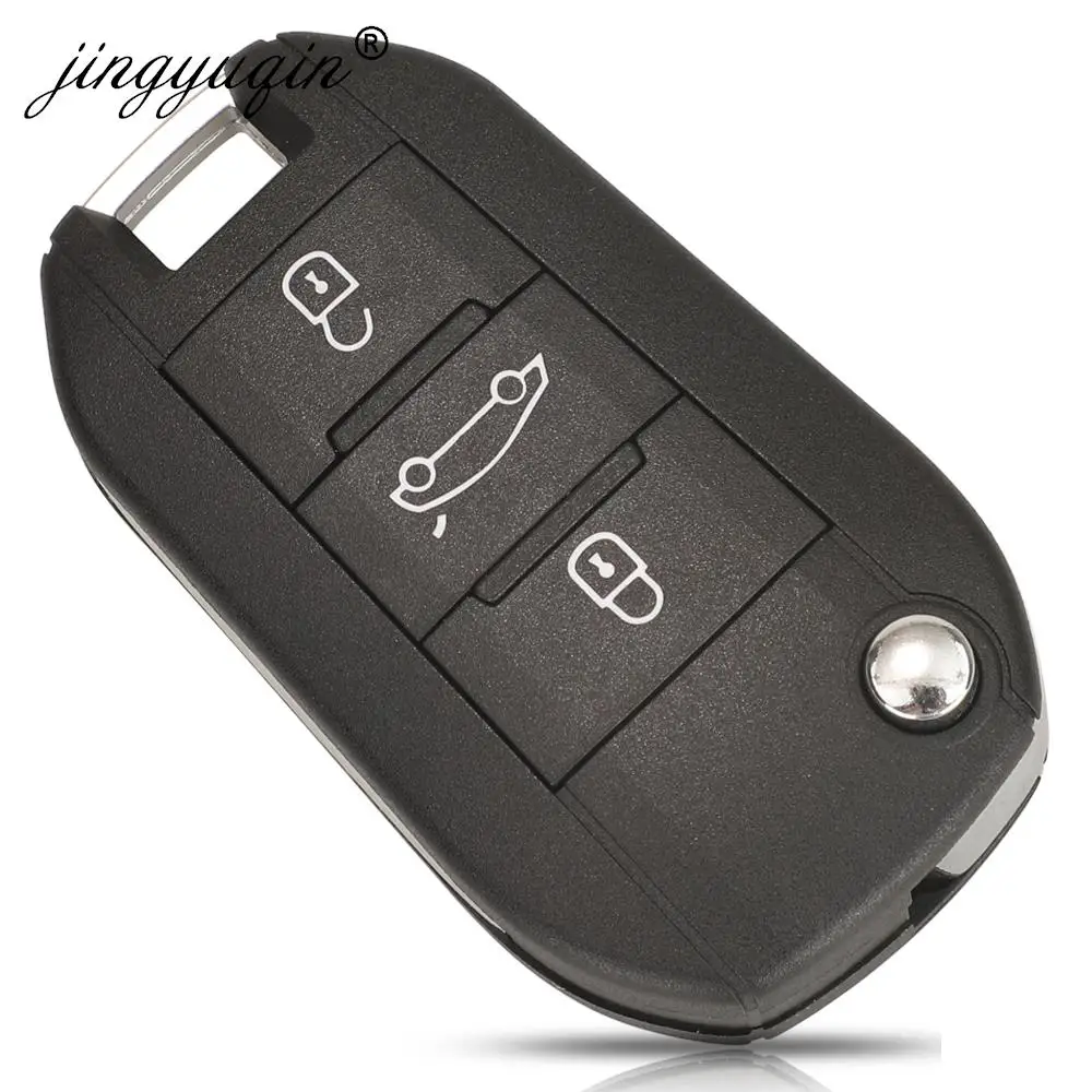 10pcs Remote Flip Car Key Shell Fob For Peugeot 208 2008 301 308 3008 508 5008 Expert Partner Citroen C-Elysee C4-Cactus C3